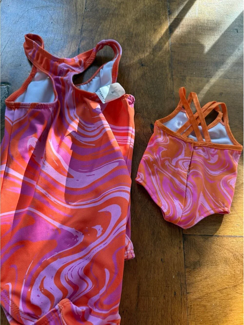 GK Elite × American Girl Matching swimsuits or gymnastics sz x small B227